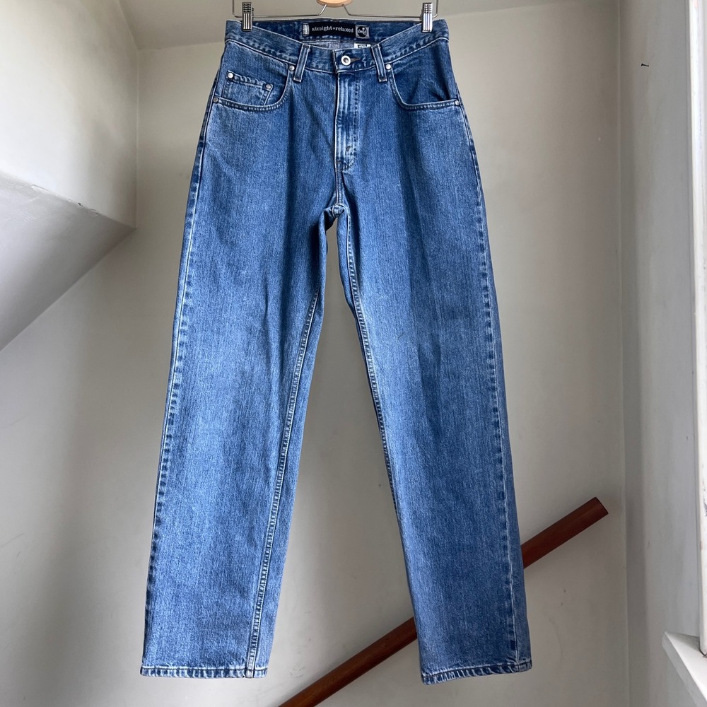 Vintage Levi's Straight Relaxed Jeans 31 Blue Denim Baggy Skater 90s SilverTab